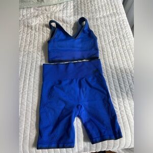 New Balance Blue Athletic Shorts and Top Set